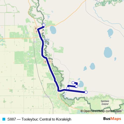 S887 bus Line Map