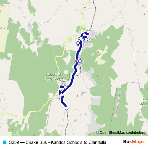 S359 bus Line Map