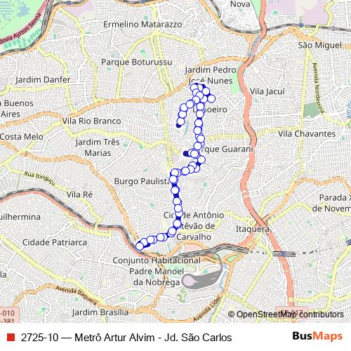 2725-10 bus Line Map