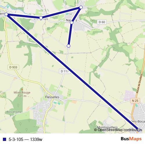 5-3-105 bus Line Map