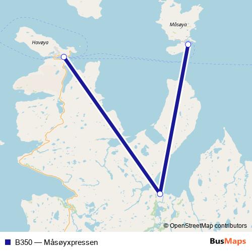 B350 ferry Line Map