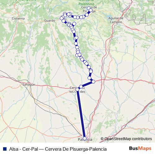 Alsa - Cer-Pal bus Line Map