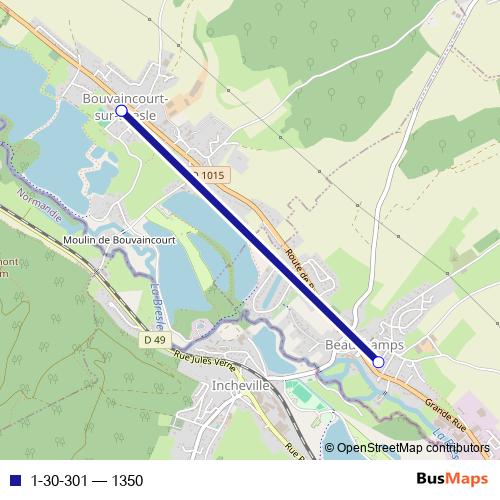 1-30-301 bus Line Map