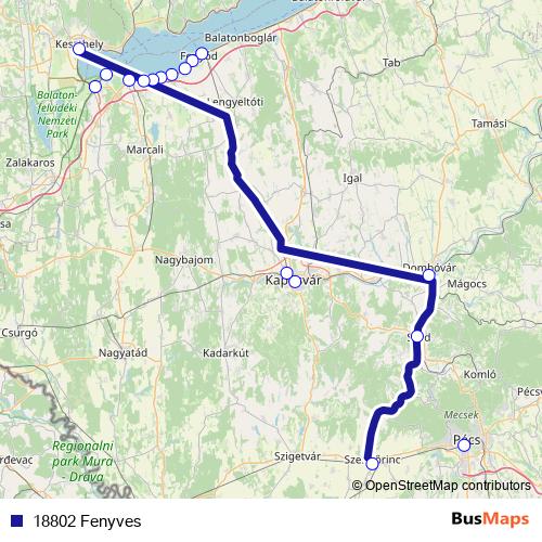 18802 Fenyves rail Line Map