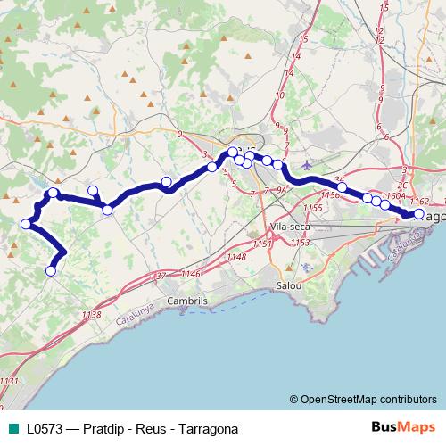 L0573 bus Line Map