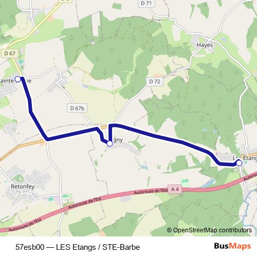 57esb00 bus Line Map