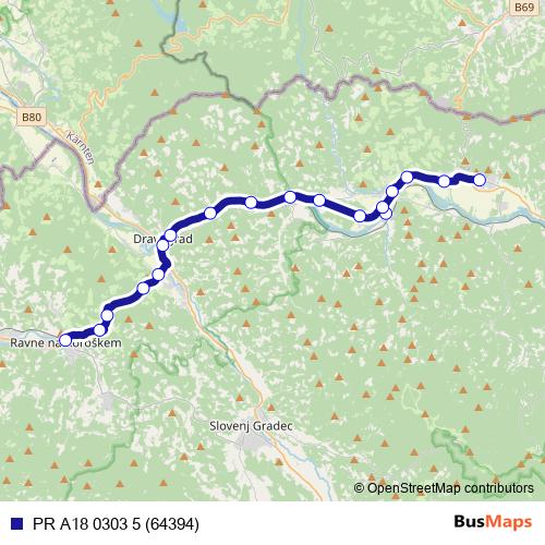 PR A18 0303 5 (64394) bus Line Map