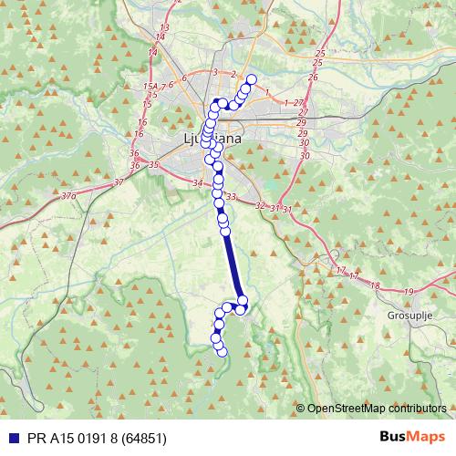 PR A15 0191 8 (64851) bus Line Map