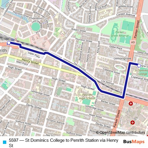 5597 bus Line Map