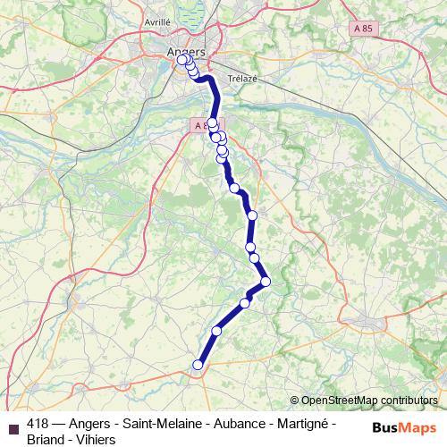 418 bus Line Map
