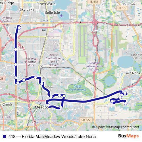 418 bus Line Map