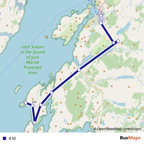 418 bus Line Map