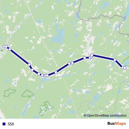 558 bus Line Map