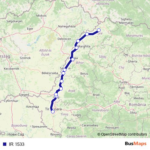 IR 1533 rail Line Map