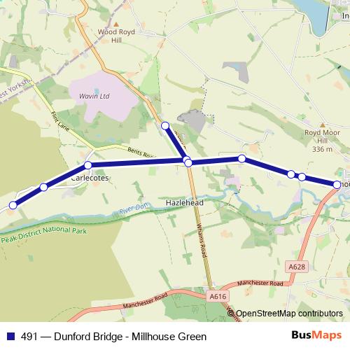 491 bus Line Map