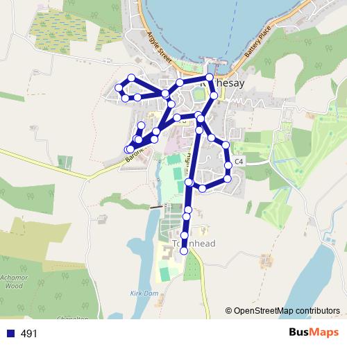 491 bus Line Map