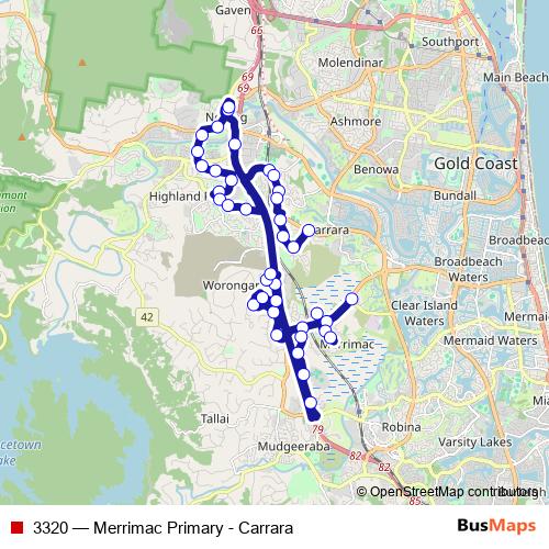 3320 bus Line Map