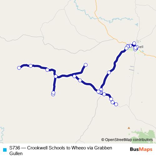 S736 bus Line Map