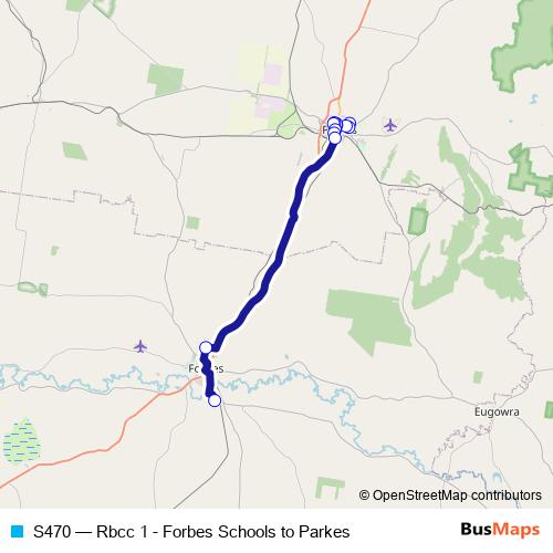 S470 bus Line Map