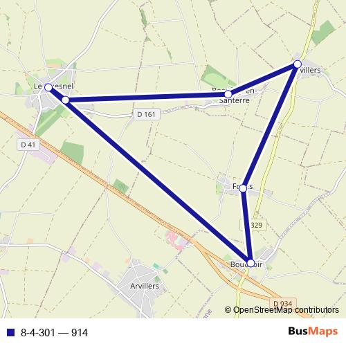 8-4-301 bus Line Map
