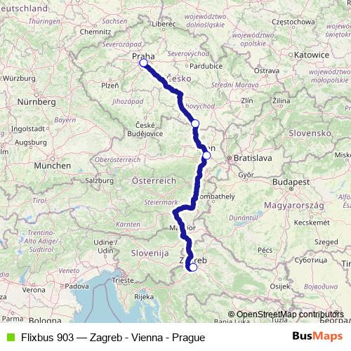 Flixbus 903 bus Line Map