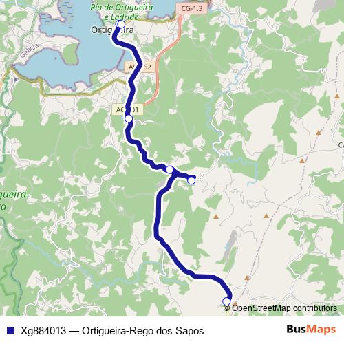 Xg884013 bus Line Map