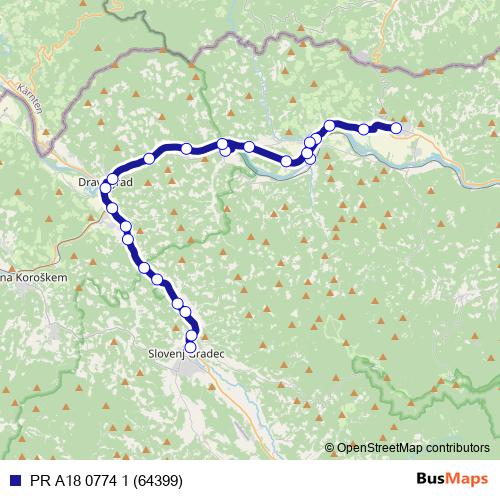 PR A18 0774 1 (64399) bus Line Map