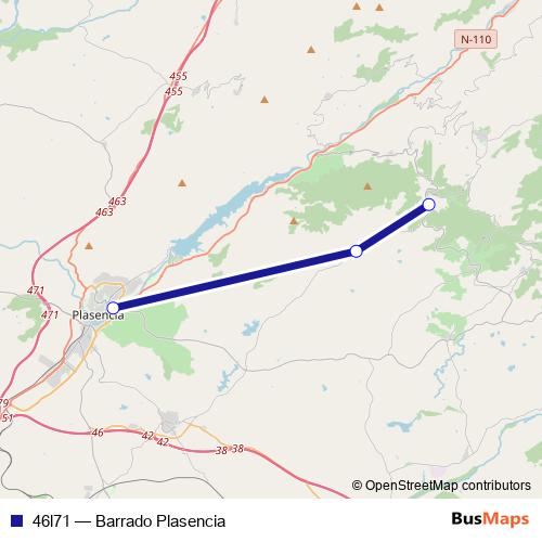 46l71 bus Line Map