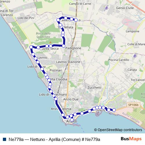 Ne779a bus Line Map