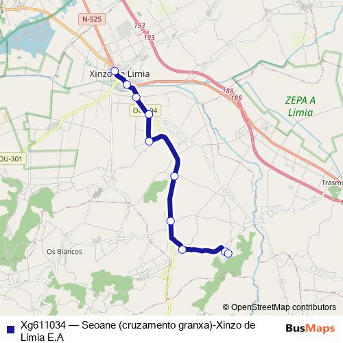 Xg611034 bus Line Map