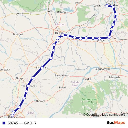 68745 rail Line Map
