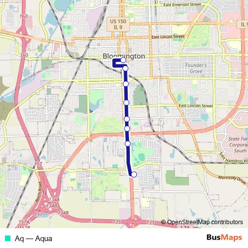 Aq bus Line Map