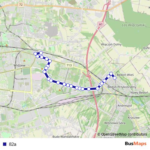 82a bus Line Map