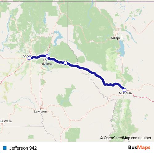 Jefferson 942 bus Line Map