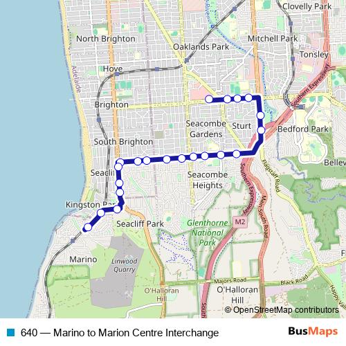 640 bus Line Map