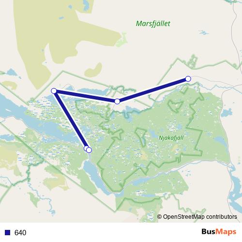 640 bus Line Map