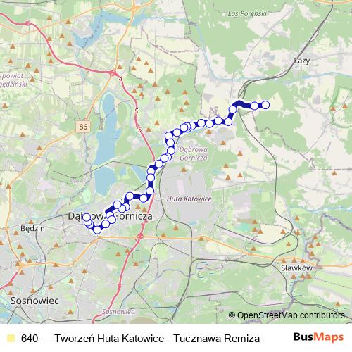 640 bus Line Map