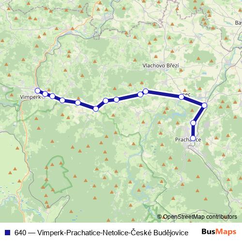 640 bus Line Map