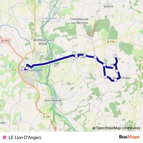 LE Lion-D'Angers bus Line Map