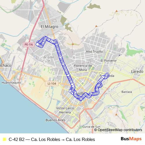C-42 B2 bus Line Map