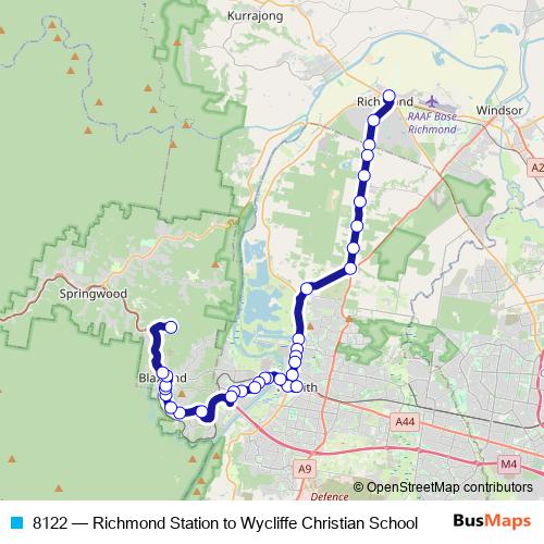 8122 bus Line Map