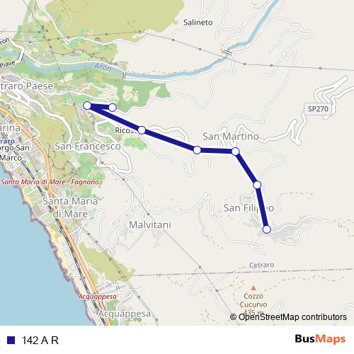142 A R bus Line Map