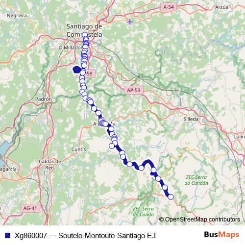 Xg860007 bus Line Map
