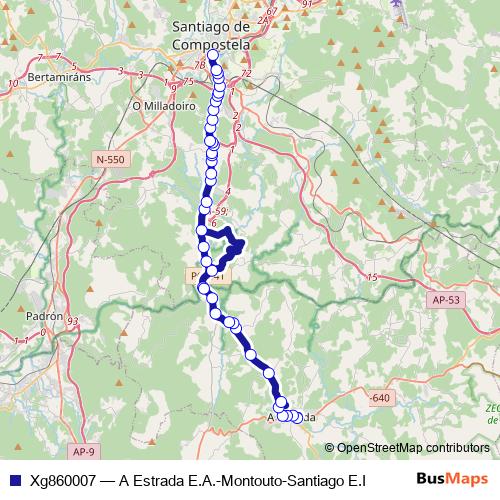 Xg860007 bus Line Map