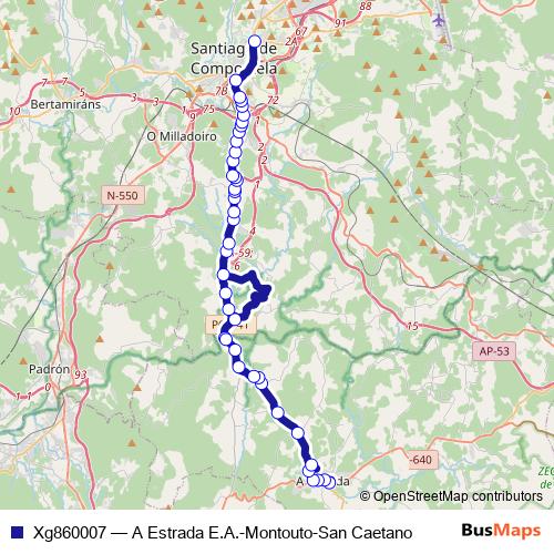 Xg860007 bus Line Map