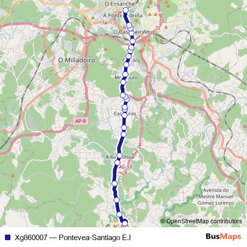 Xg860007 bus Line Map