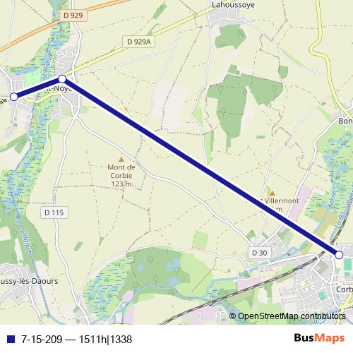 7-15-209 bus Line Map