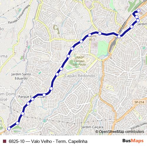 6825-10 bus Line Map