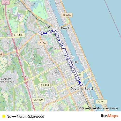 3s bus Line Map