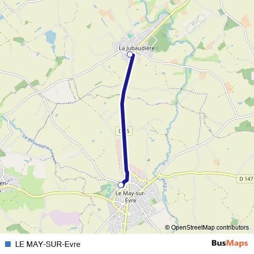 LE MAY-SUR-Evre bus Line Map